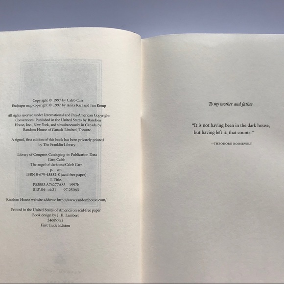 Angel Of Darkness hardcover book Caleb Carr - Picture 6 of 7